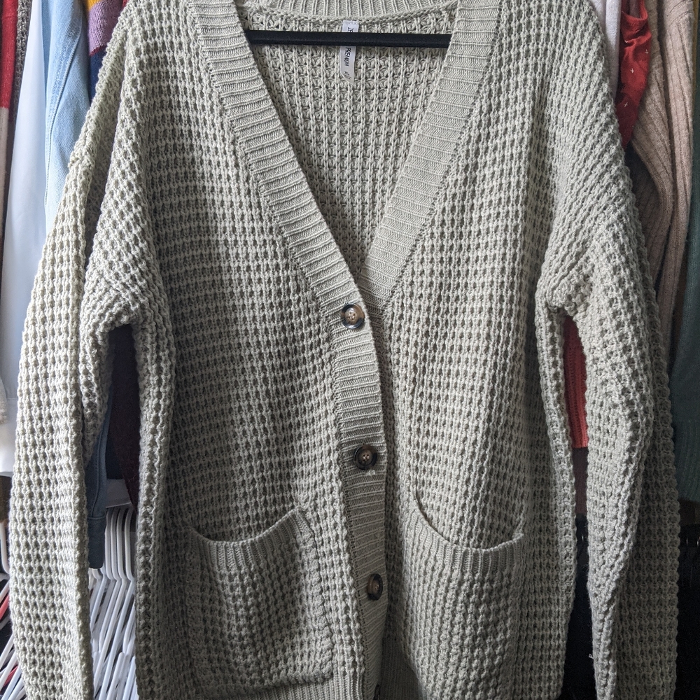 Knitted Button Up Cardigan